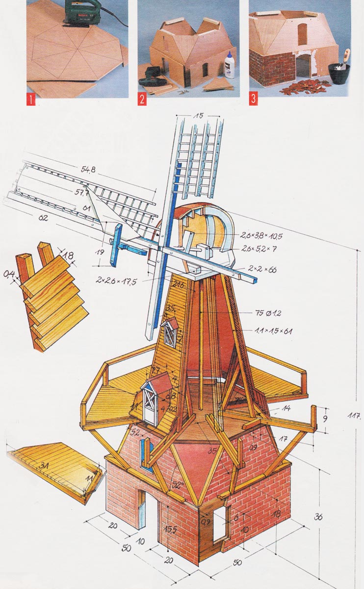 konštrukcia veterného mlyna